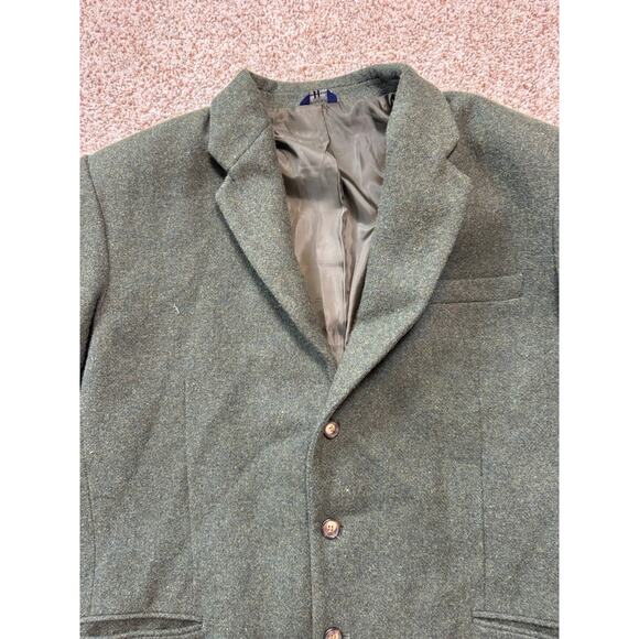 GAP Classic 3 Button Men’s Oversized blazer Wool Blend, Green; Vintage 80's-90's - Picture 9 of 10